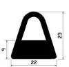 1626/Silikon D-profil, černá