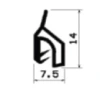 0575/EPDM65 Profil zárubní