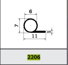 2206/not.EPDM70 P-profil