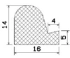 25057/EPDM65 Profil zárubní
