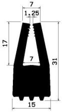 1447-1, 21x15mm, PVC65 Profil-U