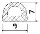 25496/EPDM65 D-profil